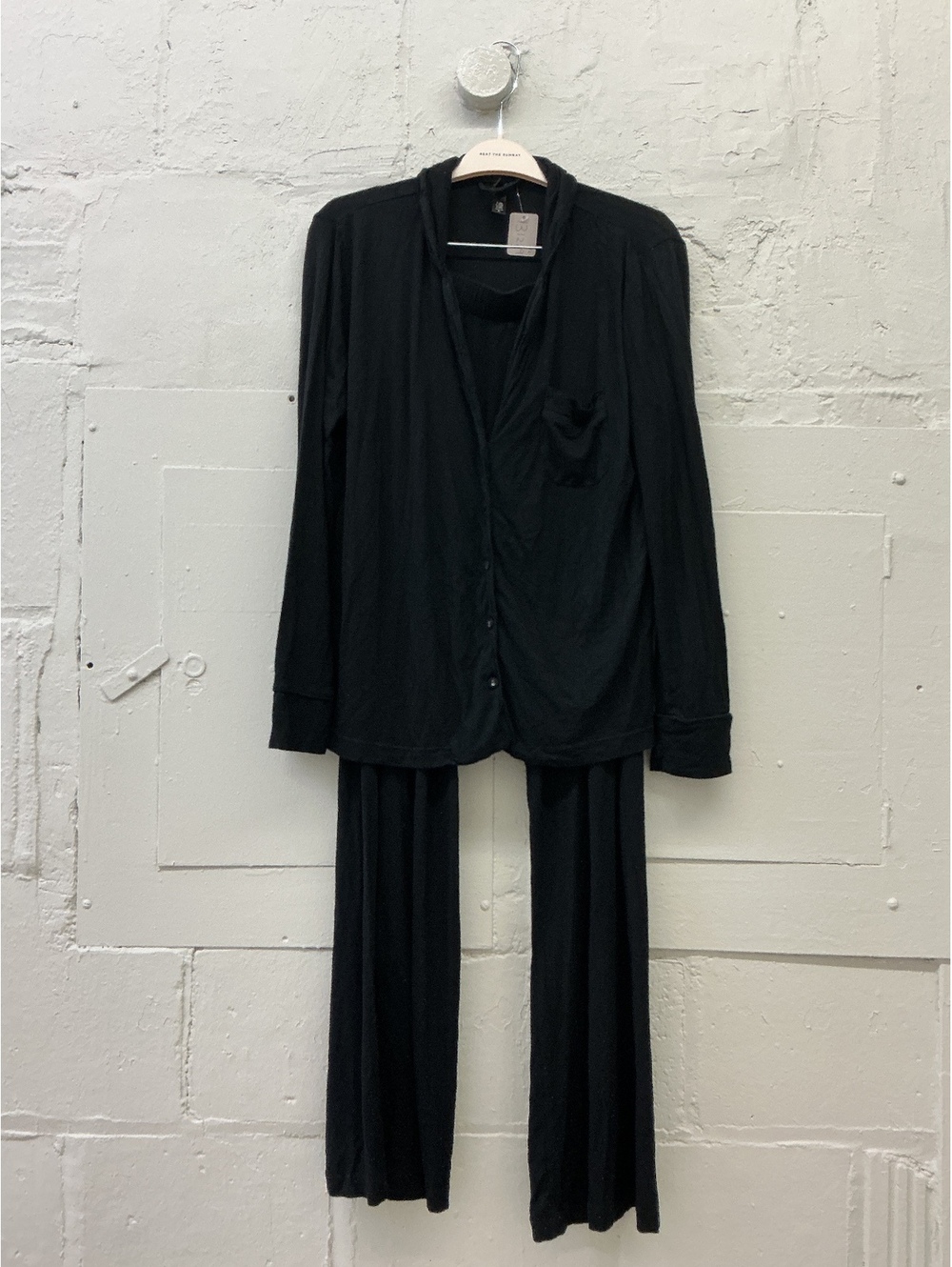 Skims Black Long Sleeve PJ Set